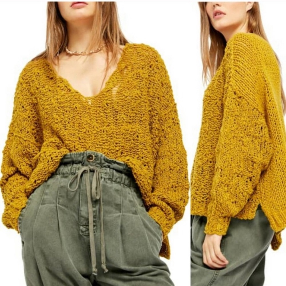 Free People Sunday Shore Pullover Sweater L